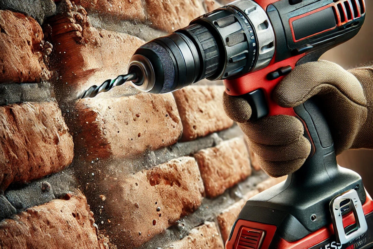 how to drill into brick