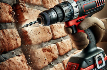 how to drill into brick